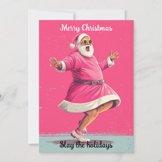Merry Christmas Humor Santa | Holidays greeting  Feestdagenkaart (Voorkant)