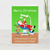 Merry Christmas Hygienist Santa Kaart (Voorkant)