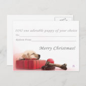 Merry Christmas I.O.U. een puppy Feestdagenkaart (Voorkant / Achterkant)