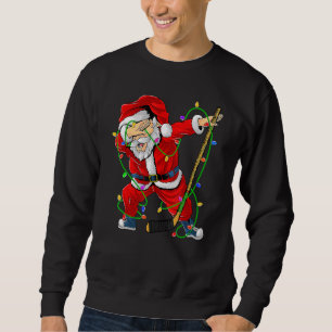 Merry Christmas Ice Hockey Dabbing Santa Claus Hoc Trui