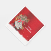 Merry Christmas Ice Schaats Candy Canes Sneeuwvlok Servet (Hoek)