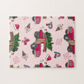Merry Christmas Icon Pattern - Aesthetic Holiday  Legpuzzel (Horizontaal)