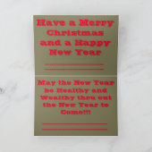 Merry Christmas Icy Kansas Fence Wenskaart Feestdagen Kaart (Binnen)