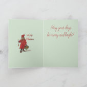 Merry Christmas Iduna Scandinavian Holiday Kaart (Binnen)