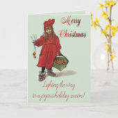 Merry Christmas Iduna Scandinavian Holiday Kaart (Gele Bloem)