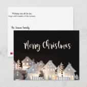 Merry Christmas Illuminated Christmas Houses Briefkaart (Voorkant / Achterkant)