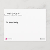 Merry Christmas Illuminated Christmas Houses Briefkaart (Achterkant)