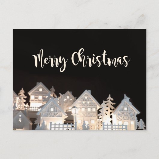 Merry Christmas Illuminated Christmas Houses Briefkaart (Voorkant)
