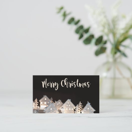 Merry Christmas Illuminated Christmas Houses Informatiekaartje (Staand voorkant)