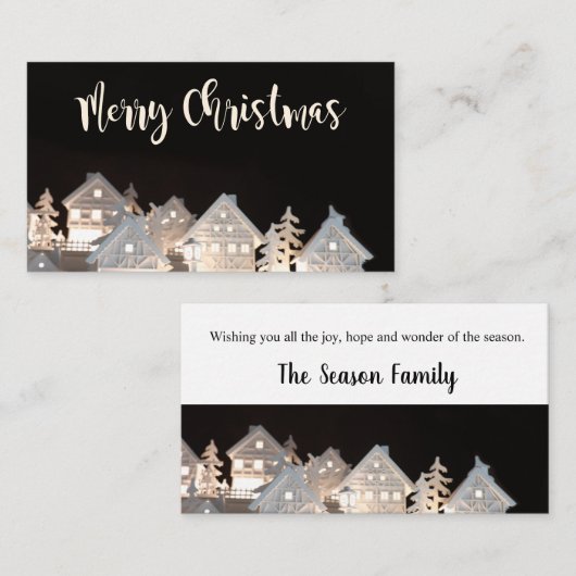 Merry Christmas Illuminated Christmas Houses Informatiekaartje (Voorkant / Achterkant)