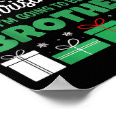 Merry Christmas I'm Going To Be An Brother Pregnan Poster (Hoek)