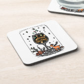 Merry Christmas in a Wine Glass  Bier Onderzetter (Linkerzijde)