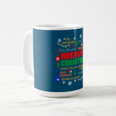 Merry Christmas In Different Languages Xmas Koffiemok (Voorkant links)