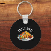 Merry Christmas In French _ Croissant Joyeux Noel  Sleutelhanger (Voorkant)