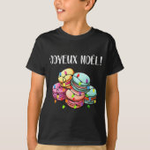 Merry Christmas In French _ Macarons Joyeux Noel  T-shirt (Voorkant)
