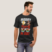 Merry Christmas In July Santa Hawaiian Summer Chri T-shirt (Voorkant volledig)