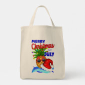 Merry Christmas in July, Xmas Hat Pineapple Tote Bag (Achterkant)