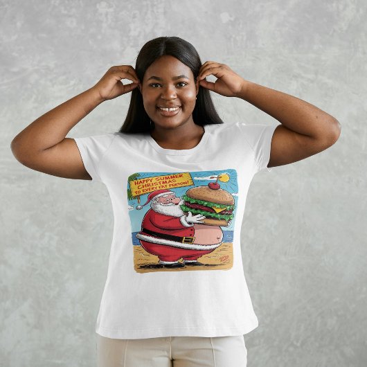 merry christmas in summer for fat people t-shirt