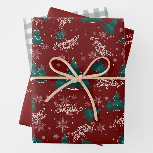 Merry Christmas Individualized Wrapping Sheets Inpakpapier Vel (In situ)