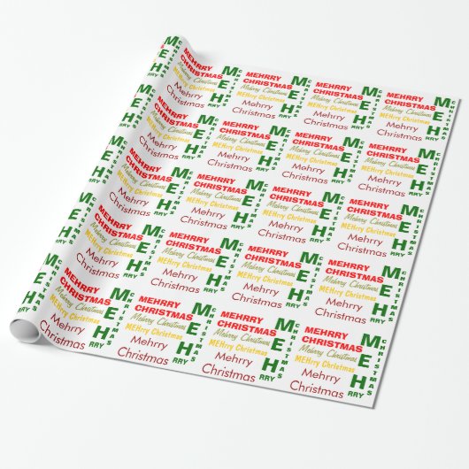 Merry Christmas Internet Meme Meh Wrapping Paper Cadeaupapier (Uitgerold)