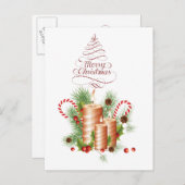 Merry Christmas Invitation Briefkaart (Voorkant / Achterkant)