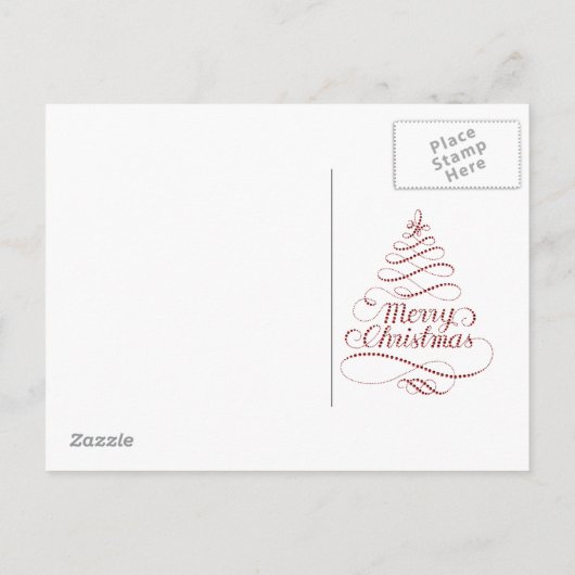 Merry Christmas Invitation Briefkaart (Achterkant)