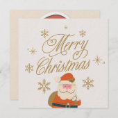 Merry Christmas Invitation Card Kaart (Voorkant / Achterkant)