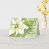 Merry Christmas Isaiah Bible Scripture Poinsettia Kaart (Gele Bloem)