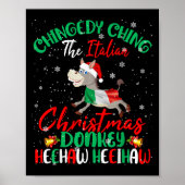 Merry Christmas Italian Funny Italian Santa Heehaw Poster (Voorkant)