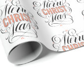 Merry CHRISTmas Jesus Christ Christelijke Kalligra Cadeaupapier (Rol Hoek)
