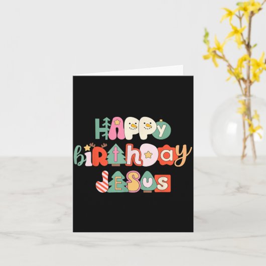 Merry Christmas Jesus Is The Gift To The World Chr Kaart (Gele Bloem)