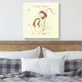 Merry Christmas - Jesus, Mary and Joseph Canvas Afdruk (Insitu (Slaapkamer))