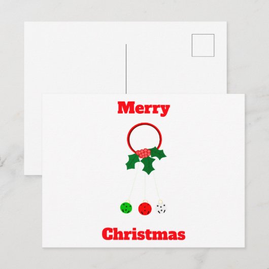 Merry Christmas Jingle Bells Briefkaart (Voorkant / Achterkant)