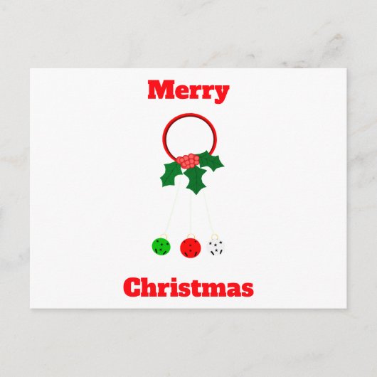 Merry Christmas Jingle Bells Briefkaart (Voorkant)