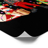 Merry Christmas Joy Afro Black Boy African America Poster (Hoek)