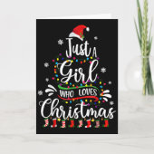 Merry Christmas Just A Girl Who Loves Christmas Tr Kaart (Voorkant)