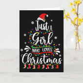 Merry Christmas Just A Girl Who Loves Christmas Tr Kaart (Gele Bloem)