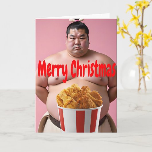 Merry Christmas Kaart (Gele Bloem)