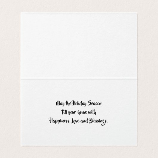 Merry Christmas Kaart (Binnenkant ongevouwen)