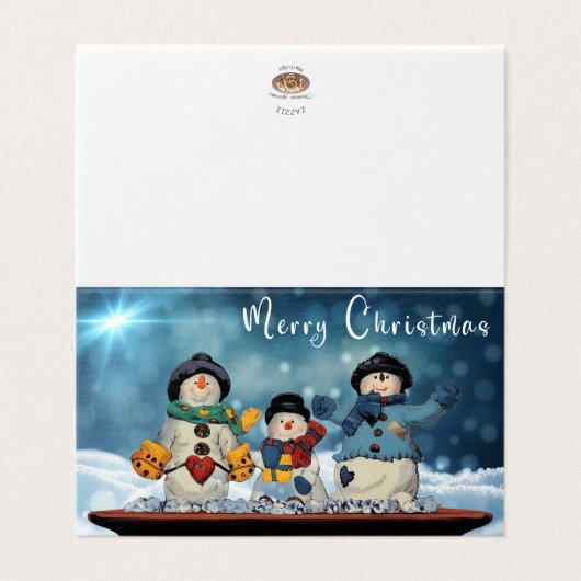 Merry Christmas Kaart (Buitenkant ongevouwen)