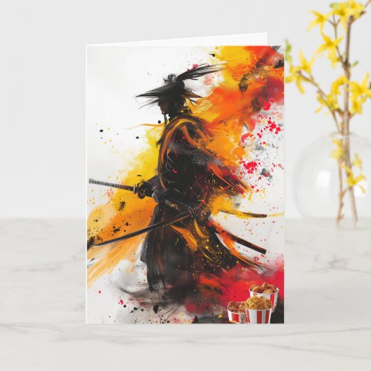 Merry Christmas Kaart (Gele Bloem)