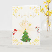 Merry Christmas Kaart (Gele Bloem)