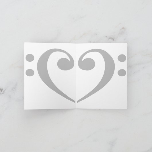 Merry Christmas Kaart Bass Clef Muziek Note Green (Binnen)