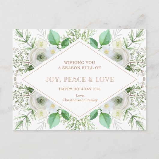 Merry Christmas Kaart Custom Christmas Briefkaart (Voorkant)