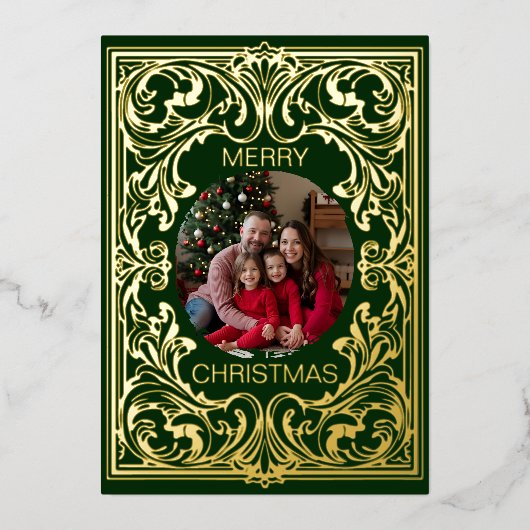 Merry Christmas Kaart Sjabloon  Bewerkbaar (Voorkant)