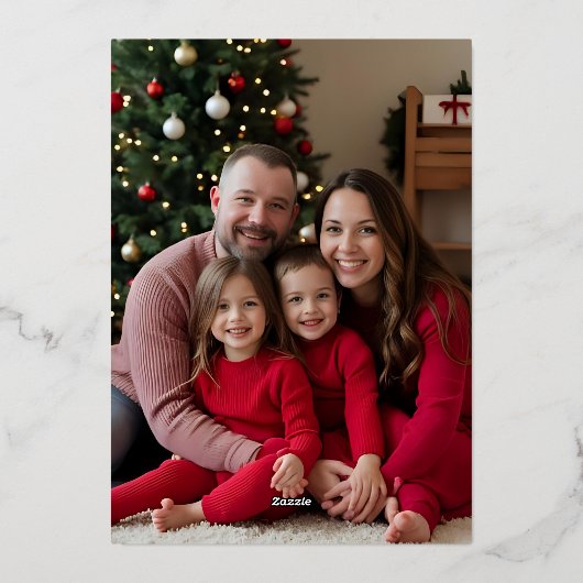 Merry Christmas Kaart Sjabloon  Bewerkbaar (Achterkant)