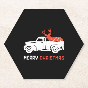 MERRY CHRISTMAS KARTONNEN ONDERZETTERS
