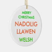 MERRY CHRISTMAS KERAMISCH ORNAMENT (Rechts)