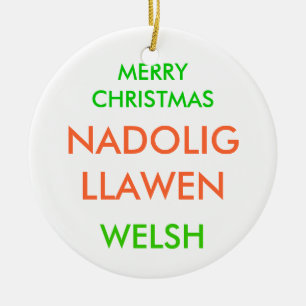 MERRY CHRISTMAS KERAMISCH ORNAMENT