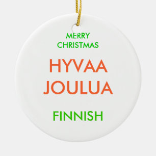 MERRY CHRISTMAS KERAMISCH ORNAMENT